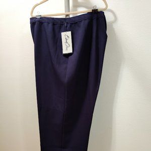 Bend Over Casual/Dress Pants, Pull on, Petite, Navy Blue, Sz 48 (32WP, 4X) *NEW*